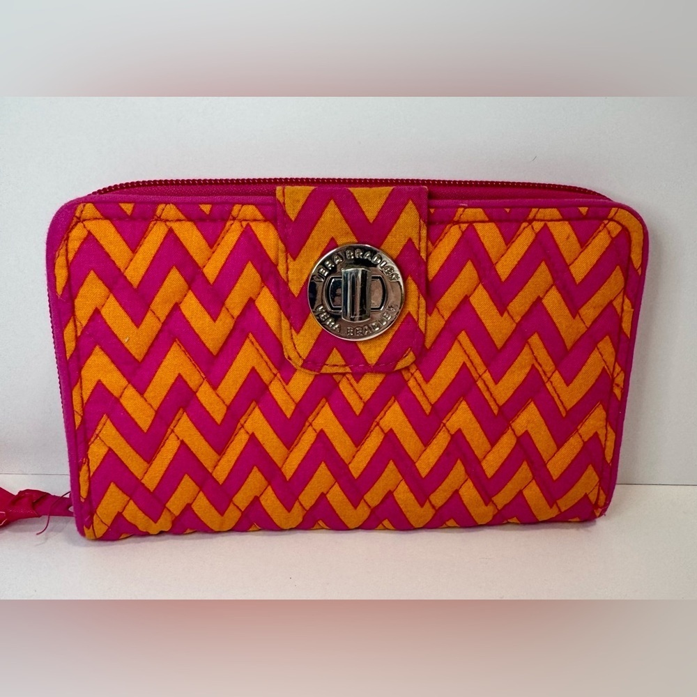 Vera Bradley Turn Lock Wallet in the "Ziggy Zags" pattern